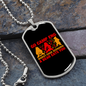 Camper Necklace Go Camp Eng Necklace Stainless Steel or 18k Gold Dog Tag 24" Chain-Express Your Love Gifts
