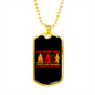 Camper Necklace Go Camp Eng Necklace Stainless Steel or 18k Gold Dog Tag 24" Chain-Express Your Love Gifts