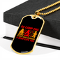 Camper Necklace Go Camp Eng Necklace Stainless Steel or 18k Gold Dog Tag 24" Chain-Express Your Love Gifts