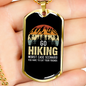 Camper Necklace Go Hiking White Necklace Stainless Steel or 18k Gold Dog Tag 24" Chain-Express Your Love Gifts