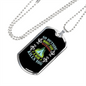 Camper Necklace Go Outside Bear Kills You Necklace Stainless Steel or 18k Gold Dog Tag 24" Chain-Express Your Love Gifts