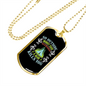 Camper Necklace Go Outside Bear Kills You Necklace Stainless Steel or 18k Gold Dog Tag 24" Chain-Express Your Love Gifts