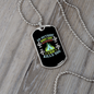 Camper Necklace Go Outside Bear Kills You Necklace Stainless Steel or 18k Gold Dog Tag 24" Chain-Express Your Love Gifts