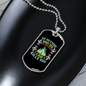 Camper Necklace Go Outside Bear Kills You Necklace Stainless Steel or 18k Gold Dog Tag 24" Chain-Express Your Love Gifts