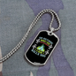 Camper Necklace Go Outside Bear Kills You Necklace Stainless Steel or 18k Gold Dog Tag 24" Chain-Express Your Love Gifts