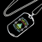 Camper Necklace Go Outside Bear Kills You Necklace Stainless Steel or 18k Gold Dog Tag 24" Chain-Express Your Love Gifts