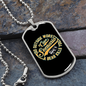 Camper Necklace Go Outside Worst Case Scenario Necklace Stainless Steel or 18k Gold Dog Tag 24" Chain-Express Your Love Gifts