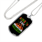 Camper Necklace Going To The Mountains Necklace Stainless Steel or 18k Gold Dog Tag 24" Chain-Express Your Love Gifts