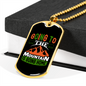 Camper Necklace Going To The Mountains Necklace Stainless Steel or 18k Gold Dog Tag 24" Chain-Express Your Love Gifts