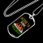 Camper Necklace Going To The Mountains Necklace Stainless Steel or 18k Gold Dog Tag 24" Chain-Express Your Love Gifts