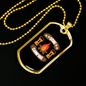 Camper Necklace Gone Camping Campfire Necklace Stainless Steel or 18k Gold Dog Tag 24" Chain-Express Your Love Gifts