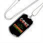 Camper Necklace Gone Camping Necklace Stainless Steel or 18k Gold Dog Tag 24" Chain-Express Your Love Gifts