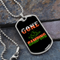 Camper Necklace Gone Camping Necklace Stainless Steel or 18k Gold Dog Tag 24" Chain-Express Your Love Gifts