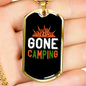 Camper Necklace Gone Camping Orange Mountain Necklace Stainless Steel or 18k Gold Dog Tag 24" Chain-Express Your Love Gifts