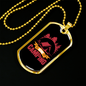Camper Necklace Gone Camping Pink Necklace Stainless Steel or 18k Gold Dog Tag 24" Chain-Express Your Love Gifts