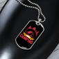 Camper Necklace Gone Camping Pink Necklace Stainless Steel or 18k Gold Dog Tag 24" Chain-Express Your Love Gifts