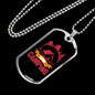 Camper Necklace Gone Camping Pink Necklace Stainless Steel or 18k Gold Dog Tag 24" Chain-Express Your Love Gifts