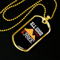 Camper Necklace Good Thing Are Free Necklace Stainless Steel or 18k Gold Dog Tag 24" Chain-Express Your Love Gifts