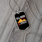 Camper Necklace Good Thing Are Free Necklace Stainless Steel or 18k Gold Dog Tag 24" Chain-Express Your Love Gifts