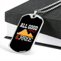 Camper Necklace Good Thing Are Free Necklace Stainless Steel or 18k Gold Dog Tag 24" Chain-Express Your Love Gifts