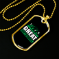 Camper Necklace Great Outdoors White Necklace Stainless Steel or 18k Gold Dog Tag 24" Chain-Express Your Love Gifts