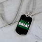 Camper Necklace Great Outdoors White Necklace Stainless Steel or 18k Gold Dog Tag 24" Chain-Express Your Love Gifts