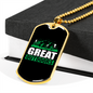 Camper Necklace Great Outdoors White Necklace Stainless Steel or 18k Gold Dog Tag 24" Chain-Express Your Love Gifts