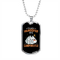 Camper Necklace Hangover It Is Necklace Stainless Steel or 18k Gold Dog Tag 24" Chain-Express Your Love Gifts