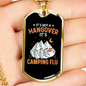 Camper Necklace Hangover It Is Necklace Stainless Steel or 18k Gold Dog Tag 24" Chain-Express Your Love Gifts