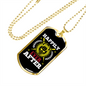 Camper Necklace Happily Ever After Necklace Stainless Steel or 18k Gold Dog Tag 24" Chain-Express Your Love Gifts