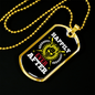 Camper Necklace Happily Ever After Necklace Stainless Steel or 18k Gold Dog Tag 24" Chain-Express Your Love Gifts