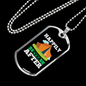 Camper Necklace Happily Ever After Yellow Tent Necklace Stainless Steel or 18k Gold Dog Tag 24" Chain-Express Your Love Gifts