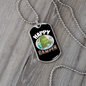 Camper Necklace Happy Camper Backpack Necklace Stainless Steel or 18k Gold Dog Tag 24" Chain-Express Your Love Gifts