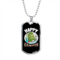 Camper Necklace Happy Camper Backpack Necklace Stainless Steel or 18k Gold Dog Tag 24" Chain-Express Your Love Gifts