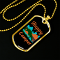 Camper Necklace Happy Camper Orange Necklace Stainless Steel or 18k Gold Dog Tag 24" Chain-Express Your Love Gifts