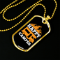Camper Necklace Happy Camper Yellow Necklace Stainless Steel or 18k Gold Dog Tag 24" Chain-Express Your Love Gifts