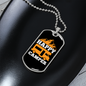 Camper Necklace Happy Camper Yellow Necklace Stainless Steel or 18k Gold Dog Tag 24" Chain-Express Your Love Gifts