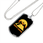 Camper Necklace Happy Campers Necklace Stainless Steel or 18k Gold Dog Tag 24" Chain-Express Your Love Gifts