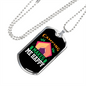 Camper Necklace Happy Camping Necklace Stainless Steel or 18k Gold Dog Tag 24" Chain-Express Your Love Gifts