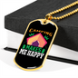 Camper Necklace Happy Camping Necklace Stainless Steel or 18k Gold Dog Tag 24" Chain-Express Your Love Gifts