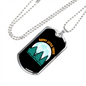 Camper Necklace Happy Little Trees Necklace Stainless Steel or 18k Gold Dog Tag 24" Chain-Express Your Love Gifts