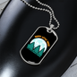 Camper Necklace Happy Little Trees Necklace Stainless Steel or 18k Gold Dog Tag 24" Chain-Express Your Love Gifts