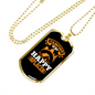 Camper Necklace Happy Place is Camping Necklace Stainless Steel or 18k Gold Dog Tag 24" Chain-Express Your Love Gifts