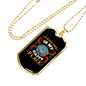 Camper Necklace Happy Place Necklace Stainless Steel or 18k Gold Dog Tag 24" Chain-Express Your Love Gifts