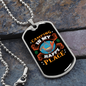 Camper Necklace Happy Place Necklace Stainless Steel or 18k Gold Dog Tag 24" Chain-Express Your Love Gifts