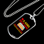 Camper Necklace Heart a Girl Dog Necklace Stainless Steel or 18k Gold Dog Tag 24" Chain-Express Your Love Gifts