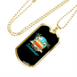Camper Necklace Hello Summer Beach Necklace Stainless Steel or 18k Gold Dog Tag 24" Chain-Express Your Love Gifts