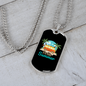 Camper Necklace Hello Summer Beach Necklace Stainless Steel or 18k Gold Dog Tag 24" Chain-Express Your Love Gifts