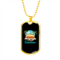 Camper Necklace Hello Summer Beach Necklace Stainless Steel or 18k Gold Dog Tag 24" Chain-Express Your Love Gifts
