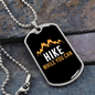 Camper Necklace Hike While You Can Necklace Stainless Steel or 18k Gold Dog Tag 24" Chain-Express Your Love Gifts